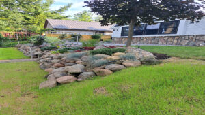 commercial landscaping public space stanton mi